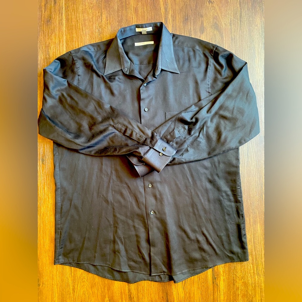 Geoffrey Beene black long sleeve dress shirt men’s size XL